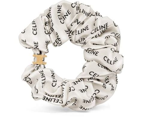 celine scrunchie|silk patterned scrunchie.